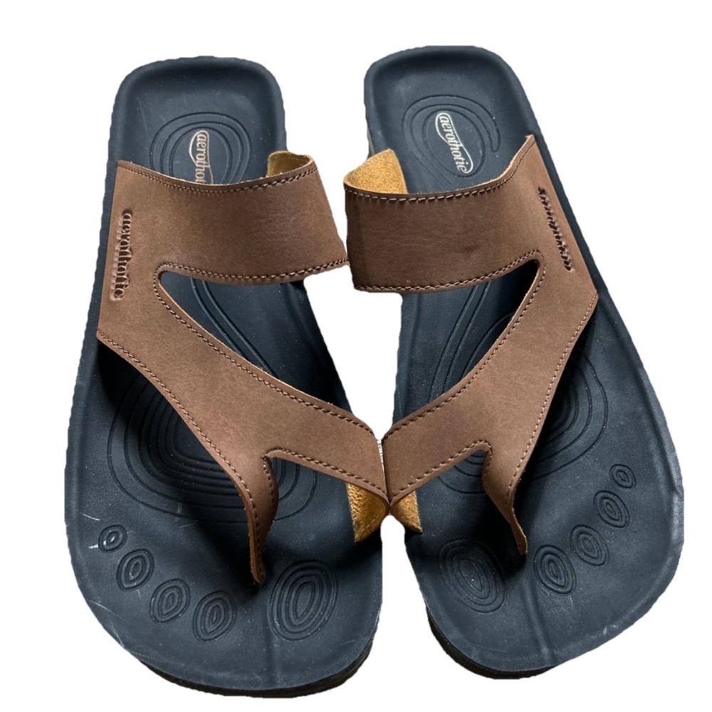AEROTHOTIC Bunion Corrector ODAL Arch
Support Slides Sandals SIZE 8 BROWN